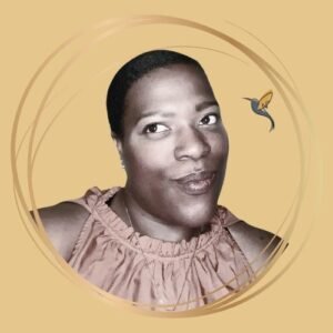 The Ethical Strategist with pursed lips as she listens to the little hummingbird.